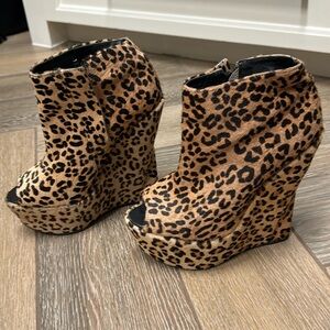 Topshop - Ashish - leopard - wedge - size 7